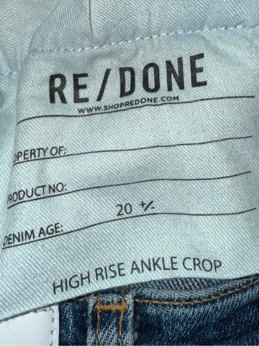 High-Rise Ankle Crop Jeans - Blue - Picture 7 of 7